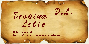 Despina Lelić vizit kartica